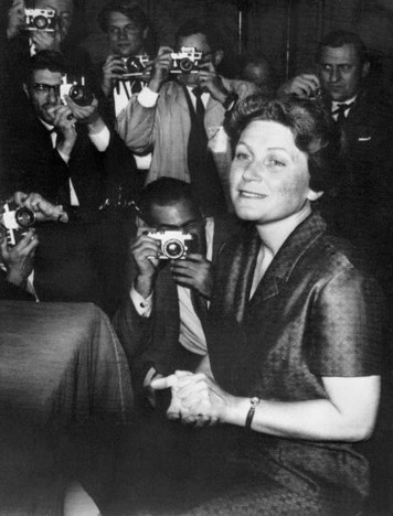 Svetlana Stalina, numa conferência de imprensa em Nova Iorque, em 1967