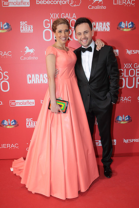 O apresentador e humorista João Paulo Rodrigues e a sua mulher, Juliana.