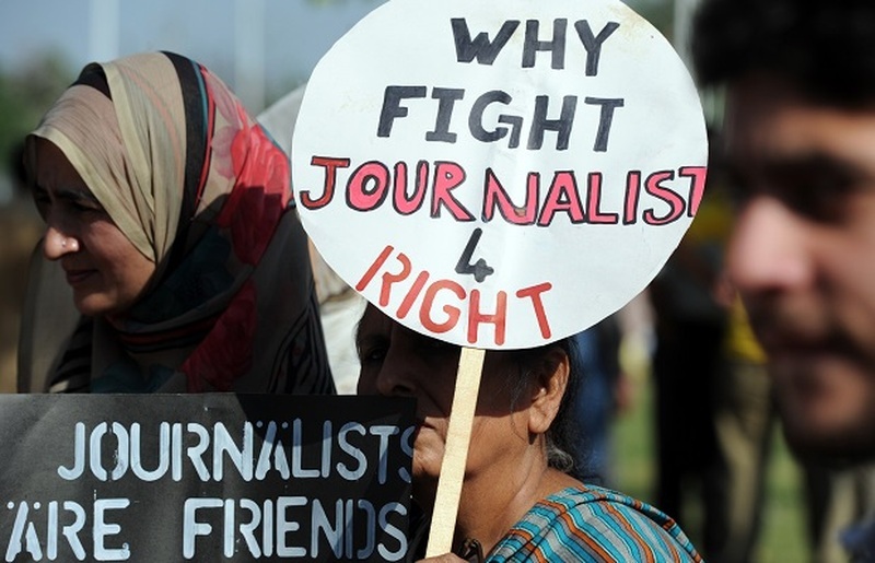 Jornalistas manifestação